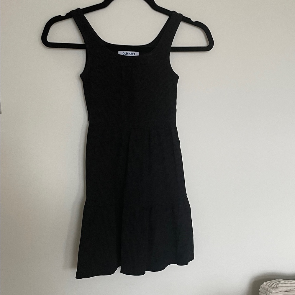 Old Navy Classic Black Ribbed Dress (6-7)